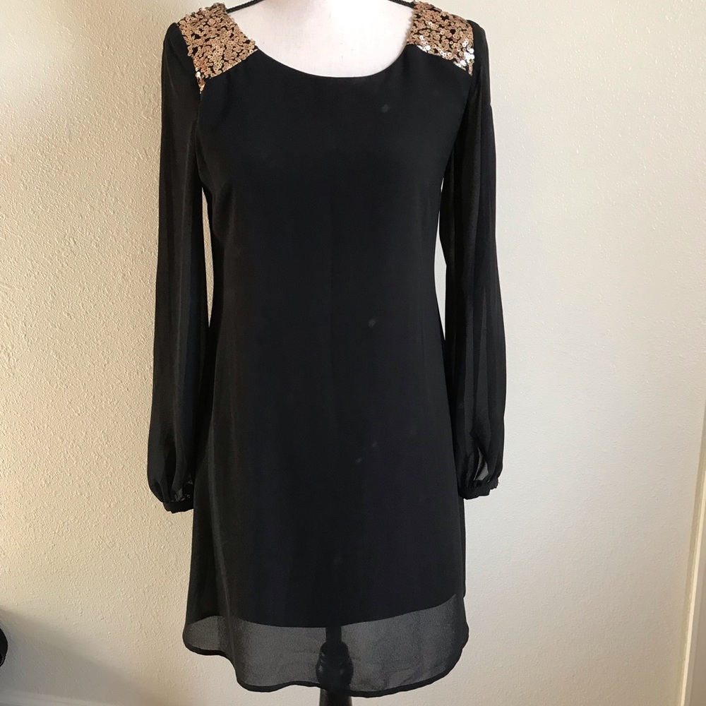 Black Sheer Midi Dress